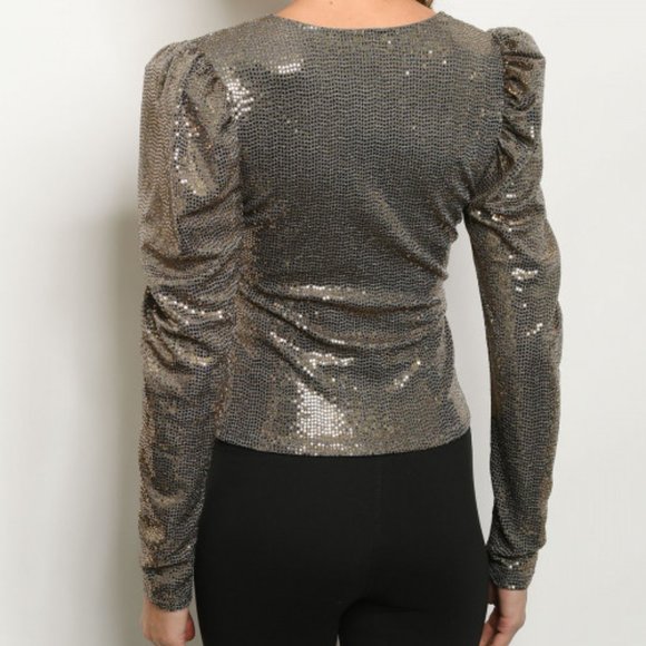 Metallic Golden Top - Picture 2 of 4